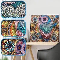 30*30cm Special Shape Owl 5d Diy Diamond Painting Kits UK HD5001