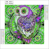 30*30cm Special Shape Owl 5d Diy Diamond Painting Kits UK HD5001