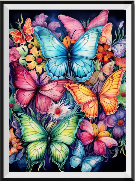 Butterfly 5d Diy Diamond Painting Kits UK Handwork Hobby FL5061
