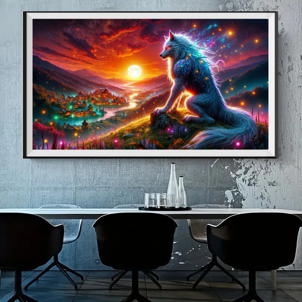Wolf 5d Diy Diamond Painting Kits UK Handwork Hobby FL8324