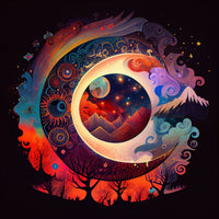 Moon 5d Diy Diamond Painting Kits UK Handwork Hobby FL6342