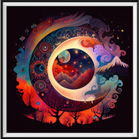 Moon 5d Diy Diamond Painting Kits UK Handwork Hobby FL6342