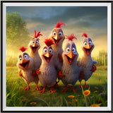Chickens 5d Diy Diamond Painting Kits UK Handwork Hobby FL4052