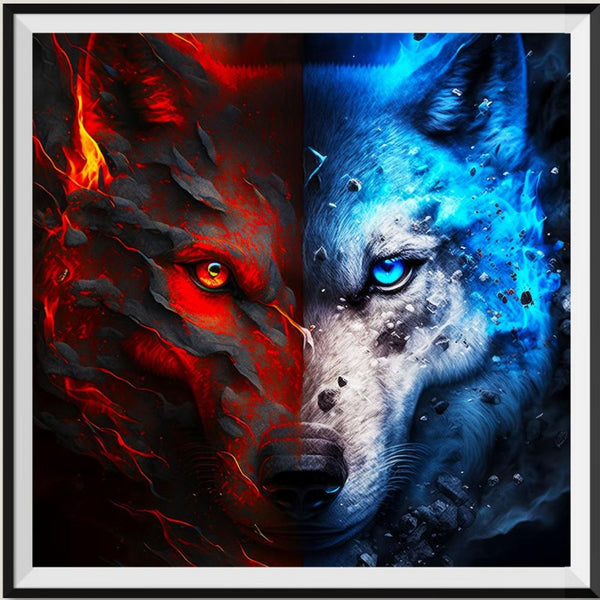 Wolf 5d Diy Diamond Painting Kits UK Handwork Hobby FL4042