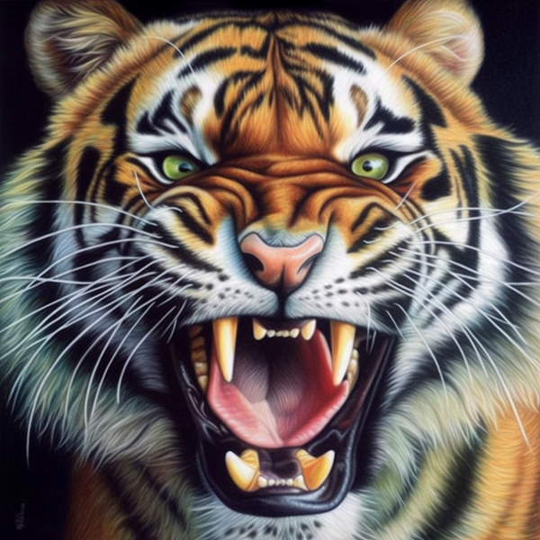 Tiger 5d Diy Diamond Painting Kits UK Handwork Hobby MJ1189
