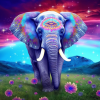 Elephant 5d Diy Diamond Painting Kits UK Handwork Hobby MJ1298