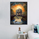 Elephant 5d Diy Diamond Painting Kits UK Handwork Hobby MJ1336