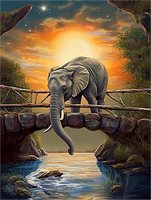 Elephant 5d Diy Diamond Painting Kits UK Handwork Hobby MJ1336