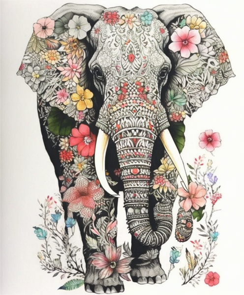 Elephant 5d Diy Diamond Painting Kits UK Handwork Hobby MJ1355