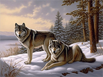 Wolf 5d Diy Diamond Painting Kits UK Handwork Hobby MJ1495