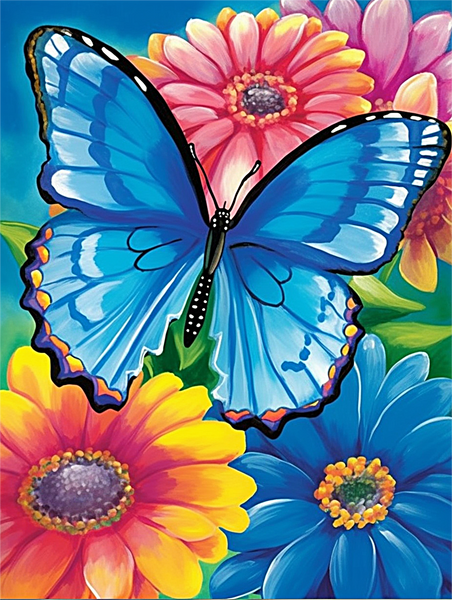 Butterfly 5d Diy Diamond Painting Kits UK Handwork Hobby MJ1525