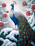 Peacock 5d Diy Diamond Painting Kits UK Handwork Hobby MJ1607