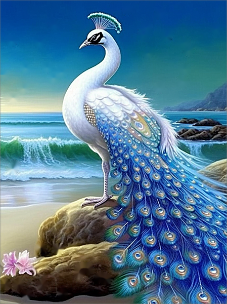 Peacock 5d Diy Diamond Painting Kits UK Handwork Hobby MJ1624