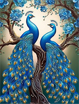 Peacock 5d Diy Diamond Painting Kits UK Handwork Hobby MJ1625