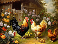 Chicken 5d Diy Diamond Painting Kits UK Handwork Hobby MJ1726