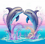 Dolphin 5d Diy Diamond Painting Kits UK Handwork Hobby MJ1729