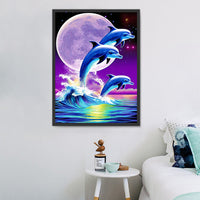 Dolphin 5d Diy Diamond Painting Kits UK Handwork Hobby MJ1746