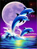 Dolphin 5d Diy Diamond Painting Kits UK Handwork Hobby MJ1746