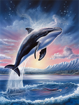 Dolphin 5d Diy Diamond Painting Kits UK Handwork Hobby MJ1752