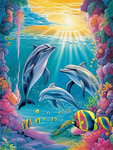 Dolphin 5d Diy Diamond Painting Kits UK Handwork Hobby MJ1759