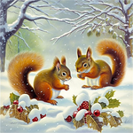 Squirrel 5d Diy Diamond Painting Kits UK Handwork Hobby MJ1860