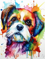 Dog 5d Diy Diamond Painting Kits UK Handwork Hobby MJ9165