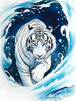 Tiger 5d Diy Diamond Painting Kits UK Handwork Hobby MJ9216