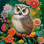Owl 5d Diy Diamond Painting Kits UK Handwork Hobby MJ9744