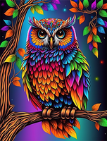 Owl 5d Diy Diamond Painting Kits UK Handwork Hobby MJ9758