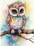 Owl 5d Diy Diamond Painting Kits UK Handwork Hobby MJ9793