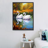 Swan 5d Diy Diamond Painting Kits UK Handwork Hobby MJ9888